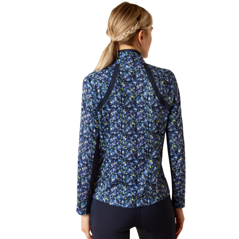 Ariat Women's Sunstopper 3.0 Base Layer - Blue Scribble-1