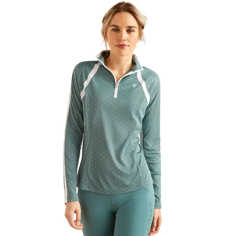 Ariat Women's Sunstopper 3.0 Base Layer - North Atlantic Dot