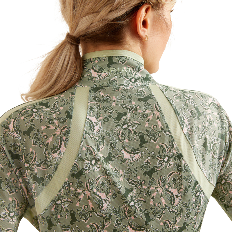 Ariat Women's Sunstopper 3.0 Base Layer - Green Baroque-3