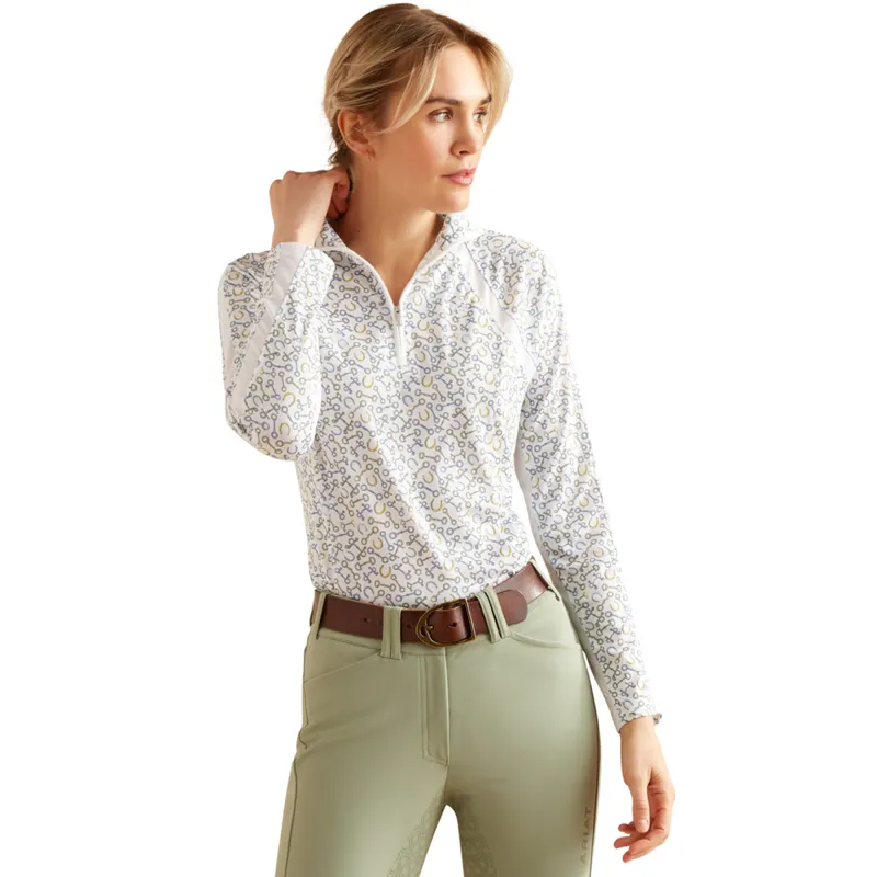 Ariat Women's Sunstopper 3.0 Base Layer - White Bits And Shoes