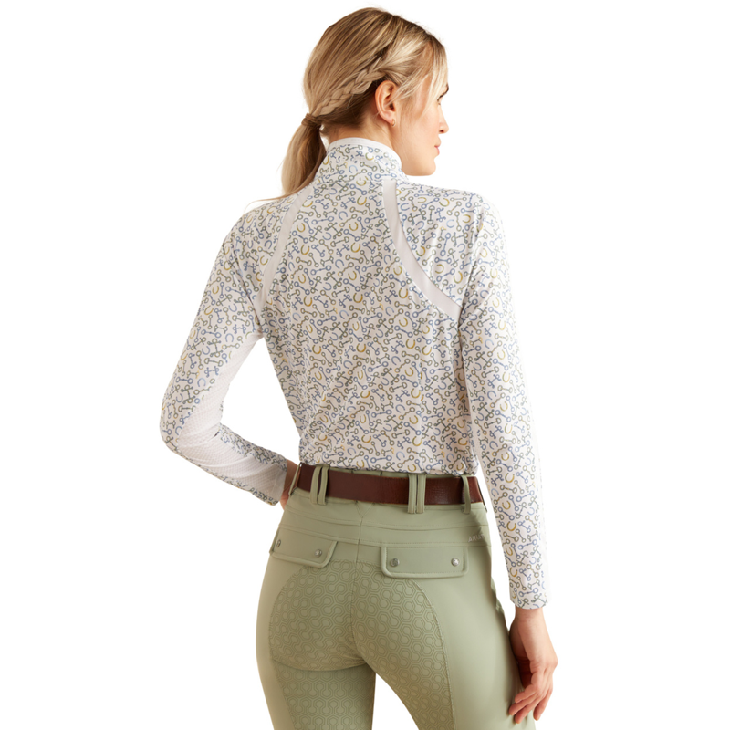 Ariat Women's Sunstopper 3.0 Base Layer - White Bits And Shoes-1