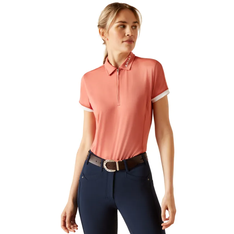 Ariat Women's Bandera 1/4 Zip Polo - Faded Rose