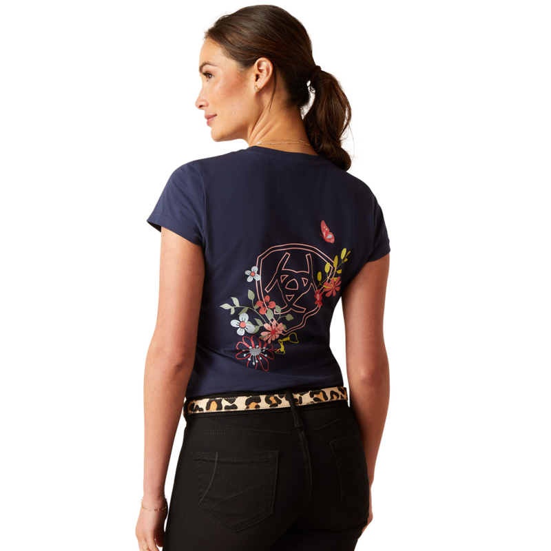 Ariat Women's Pretty Shield T-Shirt - Navy Eclipse-1
