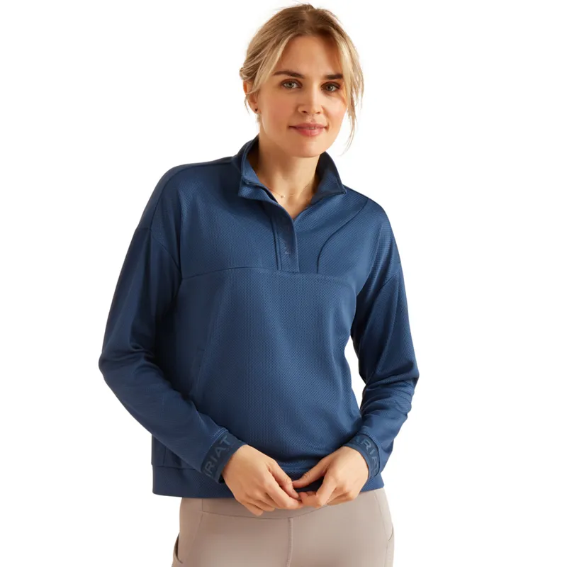 Ariat Women's Breathe 1/2 Zip Sweatshirt - Dark Denim