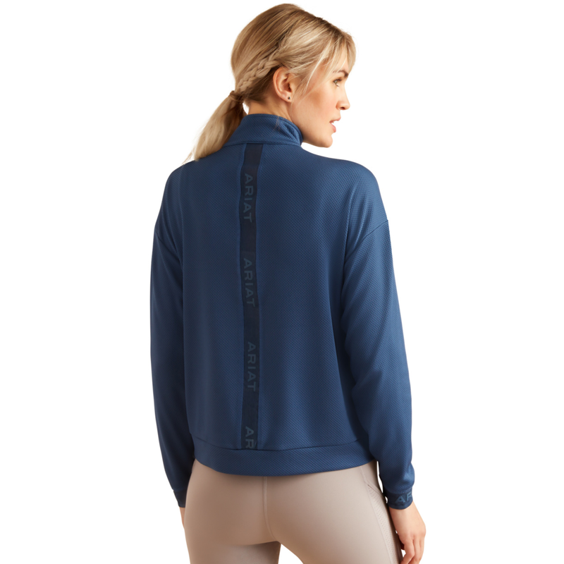 Ariat Women's Breathe 1/2 Zip Sweatshirt - Dark Denim-1