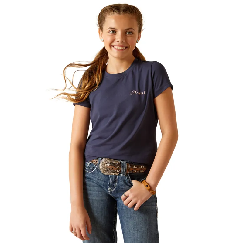 Ariat Youth Pretty Shield T-Shirt - Navy Eclipse