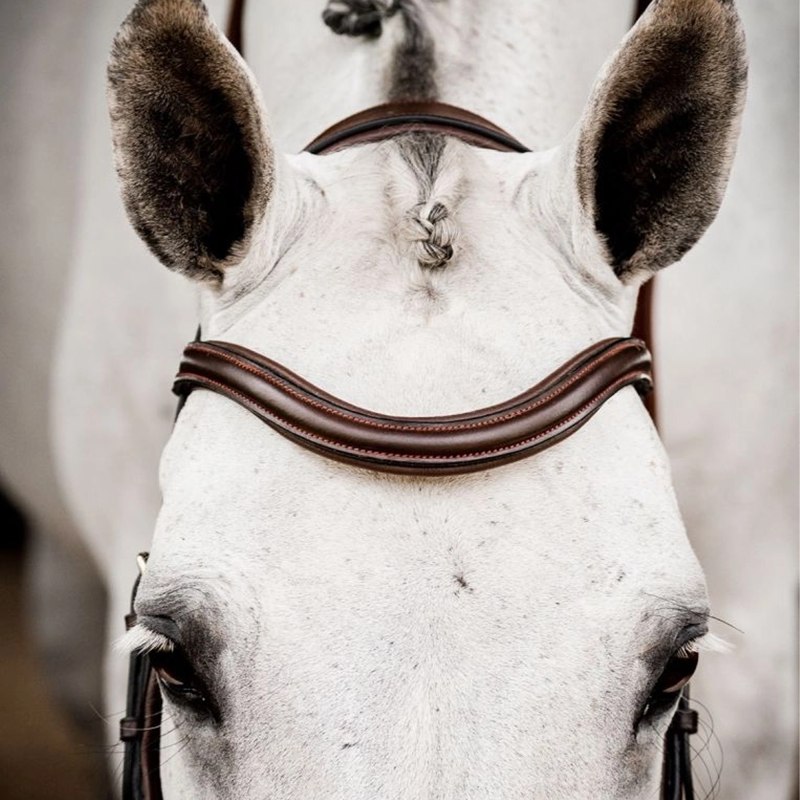 Horseware Micklem 2 Deluxe Competition Bridle With Reins - Dark Havana-3