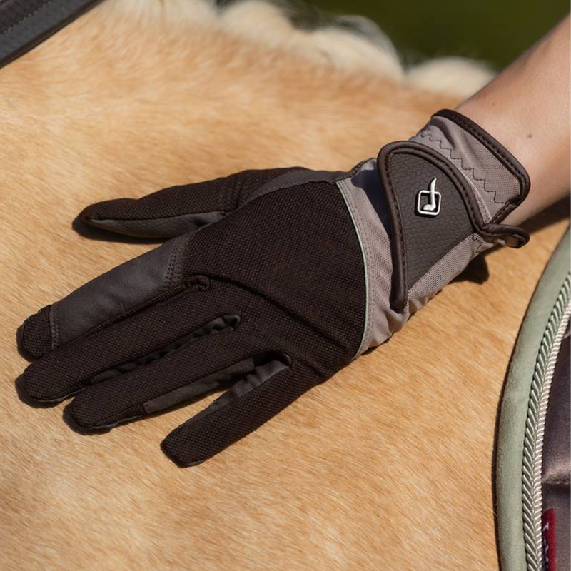 LeMieux Pro Mesh Glove - Fern/Brown-1