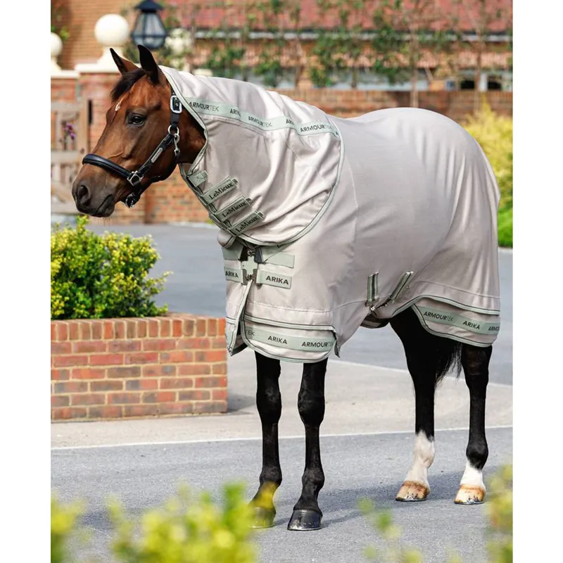 LeMieux Arika Armour-Tek Fly Rug - Stone/Fern-2