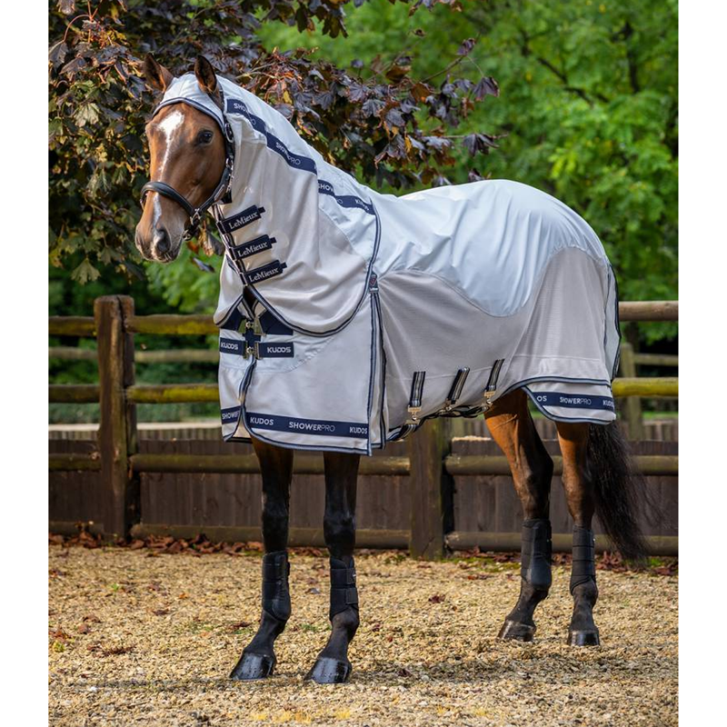 LeMieux Kudos Shower Pro Waterproof Fly Rug - Grey-2