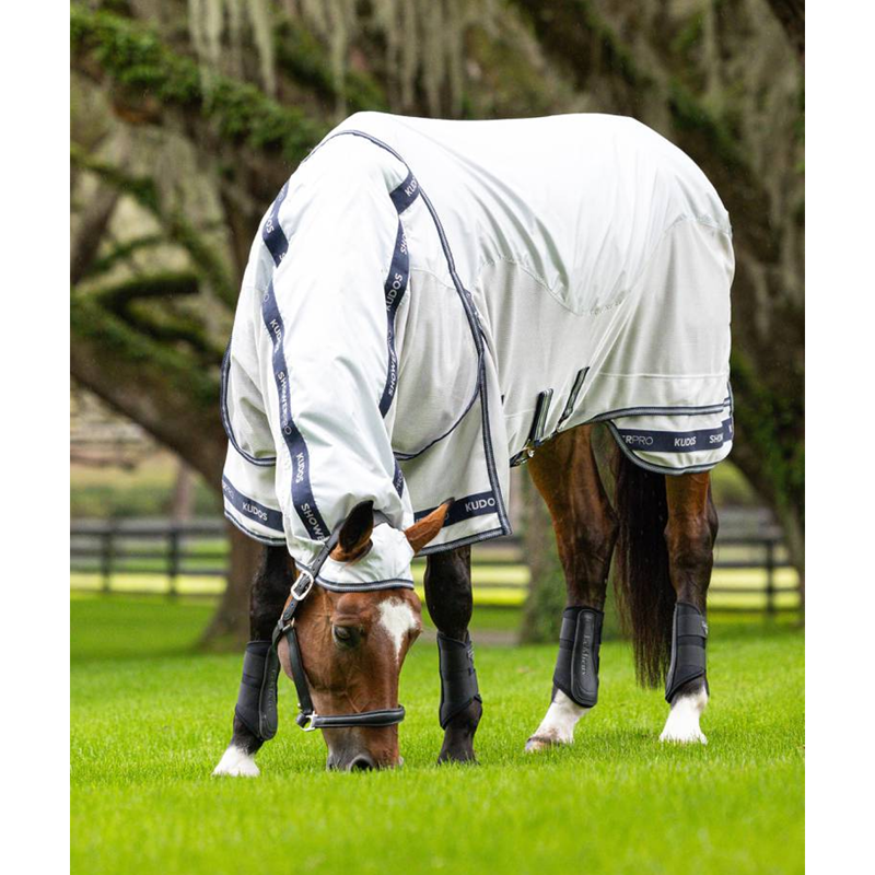 LeMieux Kudos Shower Pro Waterproof Fly Rug - Grey-3