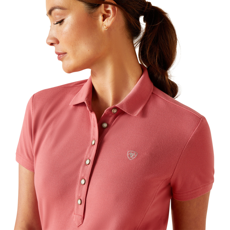 Ariat Women's Prix 2.0 Polo Shirt - Slate Rose-2