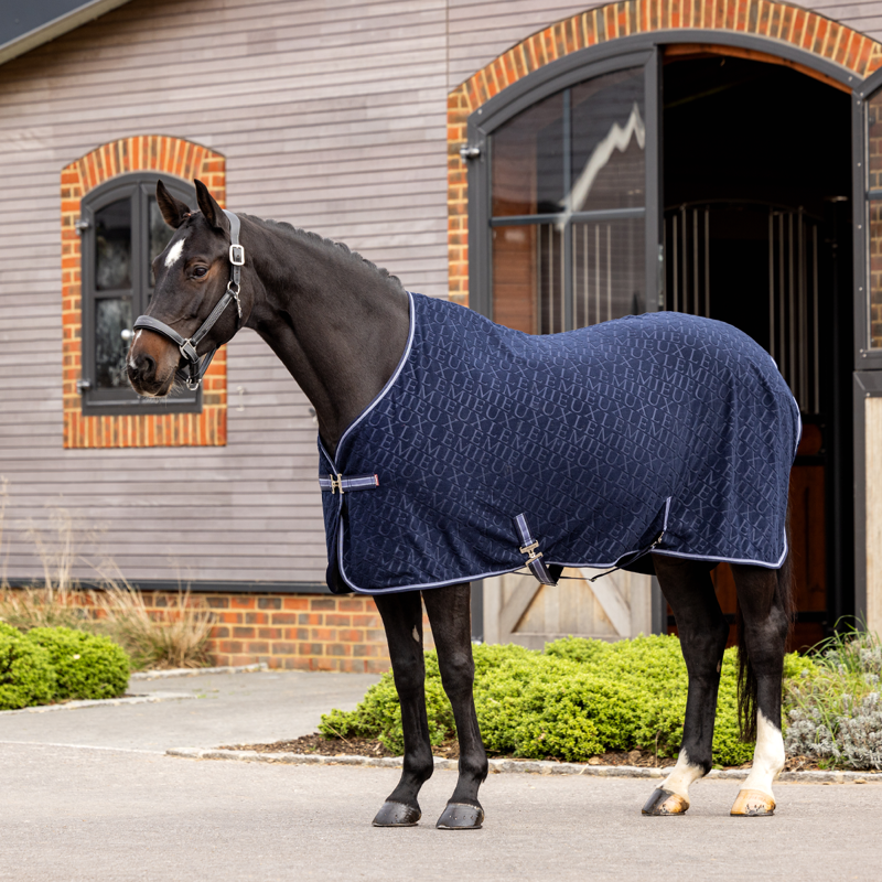 LeMieux Arika Monogram Fleece Rug - Navy-1