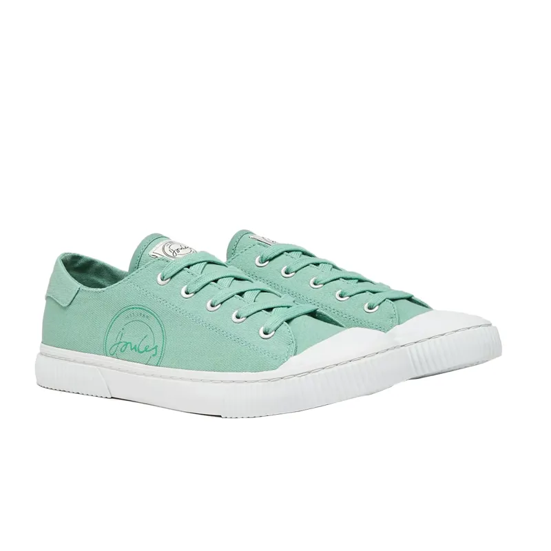 Joules Coast Ladies Canvas Pump Trainer - Light Green