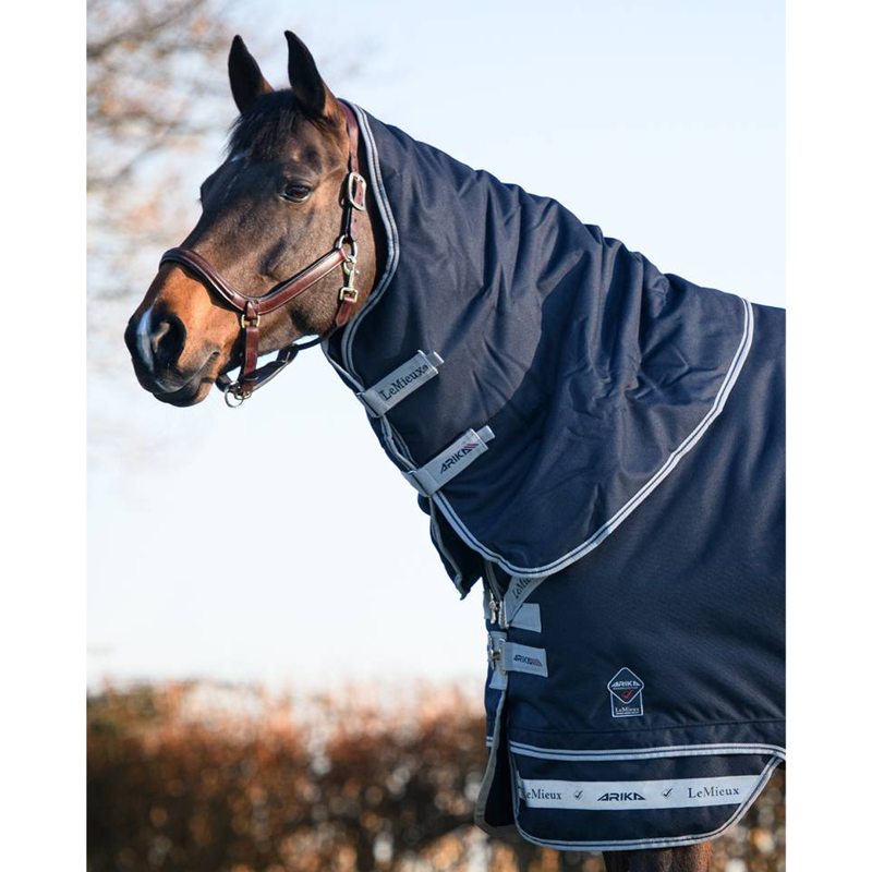 LeMieux Arika Storm-Tek Neck Cover 50g - Navy-1