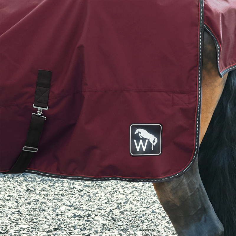 John Whitaker James 200g Turnout Rug - Burgundy-3