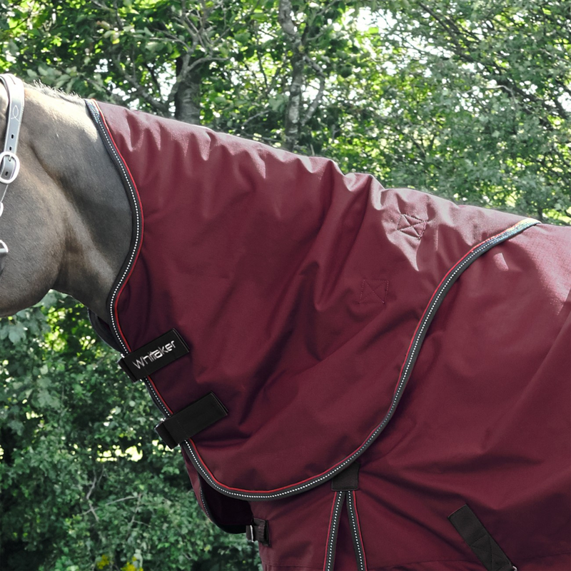 John Whitaker James 200g Turnout Rug - Burgundy-4