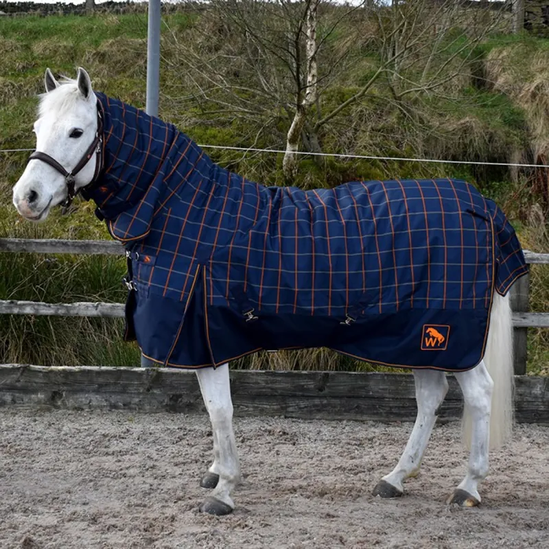 John Whitaker Noah 100g Combo Turnout Rug - Navy/Orange
