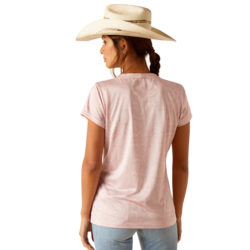 Ariat Women's Laguna Short Sleeve Top - Pink Boa-1