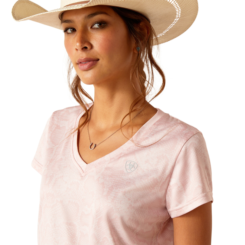 Ariat Women's Laguna Short Sleeve Top - Pink Boa-2
