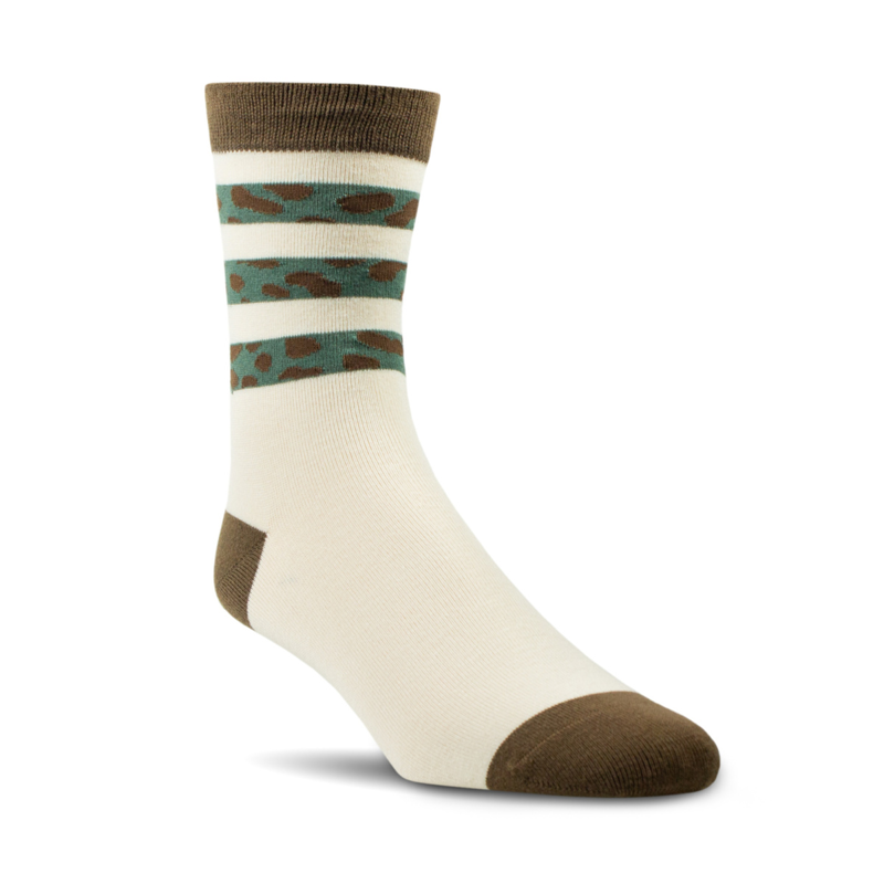 Ariat Women's Charm Crew Socks - Leopard Camo-1