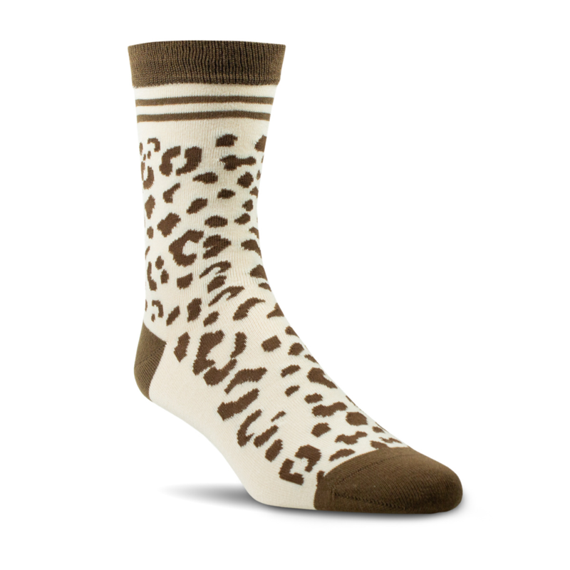 Ariat Women's Charm Crew Socks - Leopard Camo-3