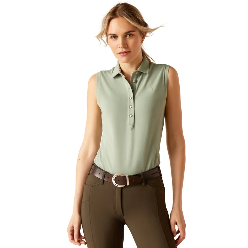 Ariat Women's Prix 2.0 Sleeveless Polo - Lily Pad