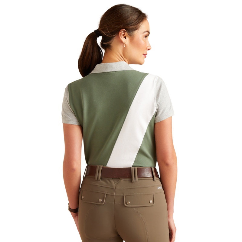 Ariat Women's Taryn Short Sleeve Polo - Duck Green-1