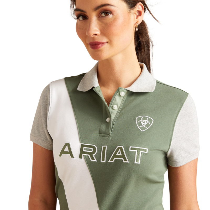 Ariat Women's Taryn Short Sleeve Polo - Duck Green-2