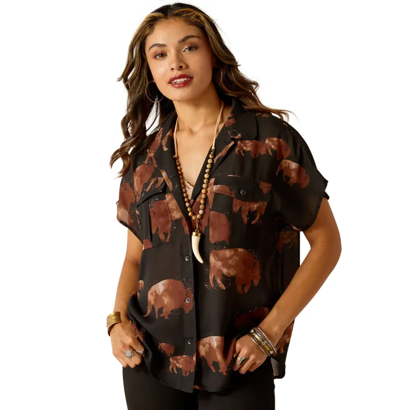 Ariat Women's Badland Surplus Shirt - Buffalo Print