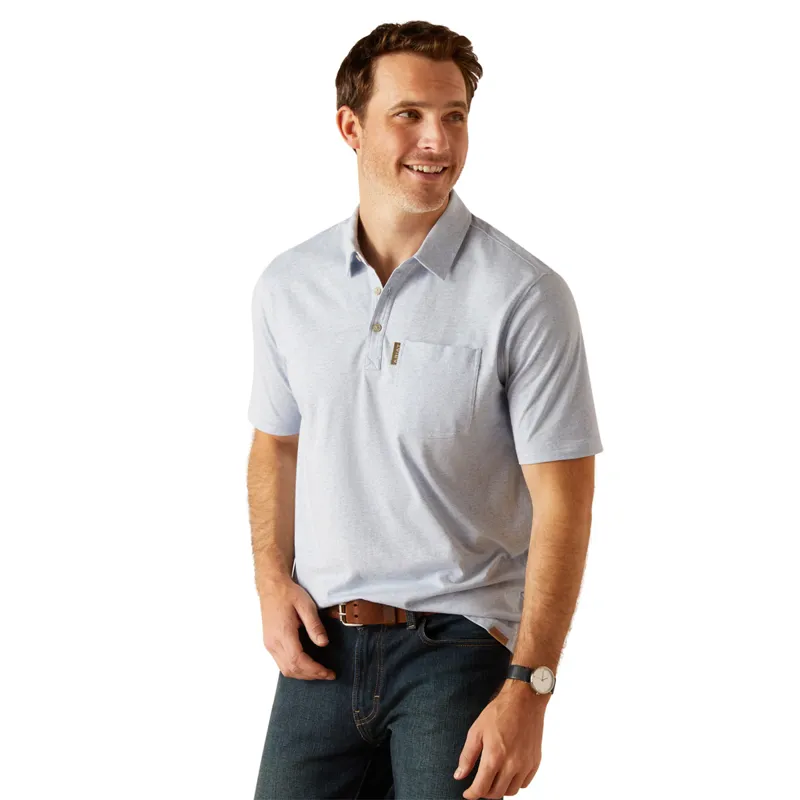 Ariat Men's Chorley Polo Shirt - Chambray Blue