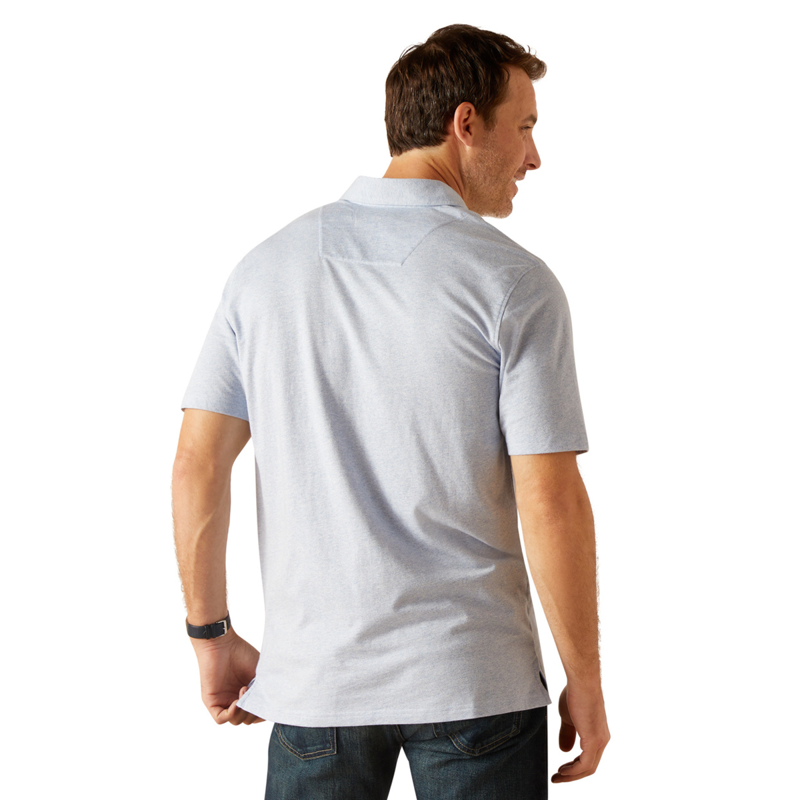 Ariat Men's Chorley Polo Shirt - Chambray Blue-1