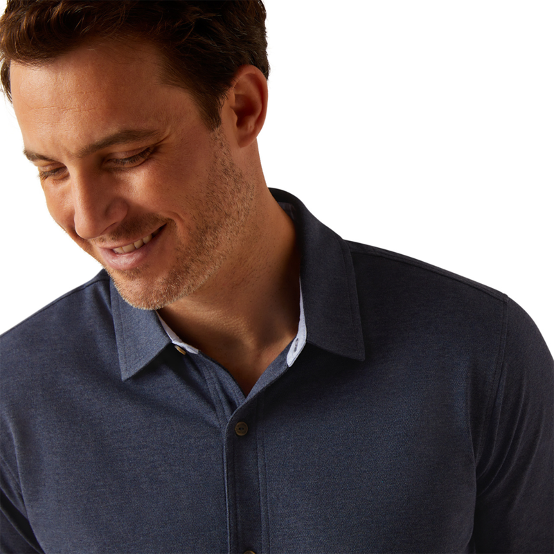 Ariat Men's Ingleside Shirt - Navy Heather-2