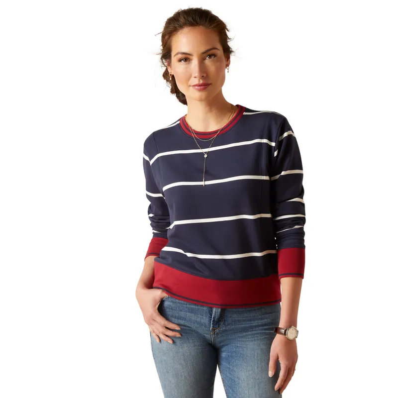 Ariat Women's Tedstock Sweatshirt - Navy/White