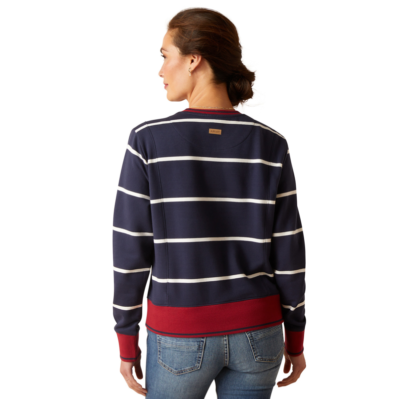 Ariat Women's Tedstock Sweatshirt - Navy/White-1