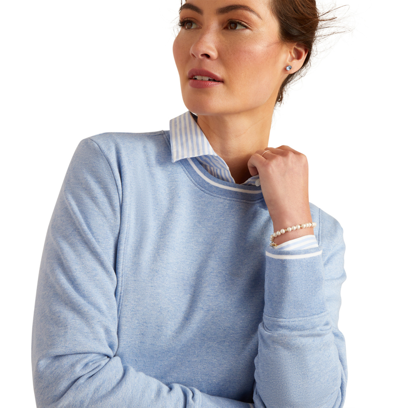 Ariat Women's Tedstock Sweatshirt - Light Blue Heather-2