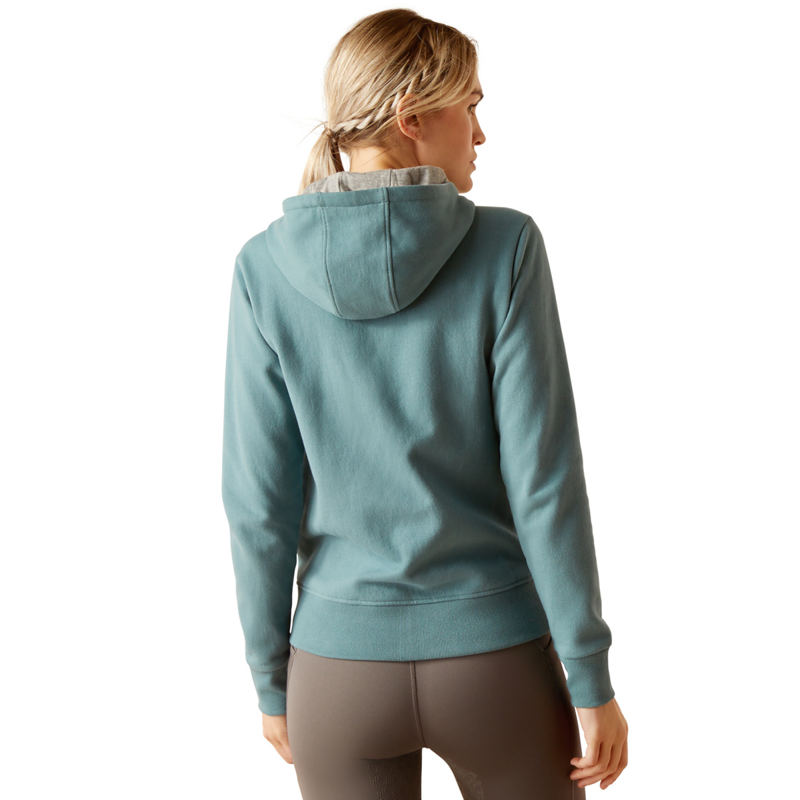 Ariat Women's Team Logo Hoodie - North Atlantic-1