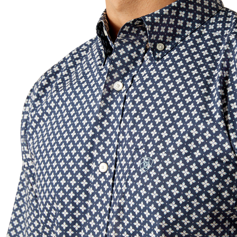 Ariat Men's Emile Fitted Shirt - Mood Indigo-2