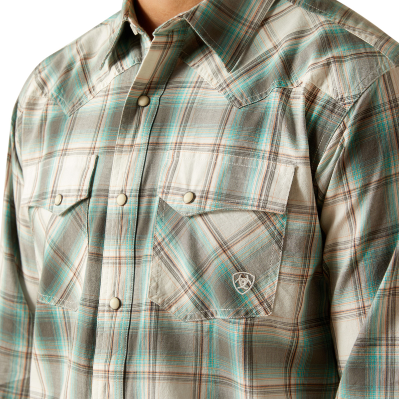 Ariat Men's Hansai Retro Fit Shirt - Egret-2