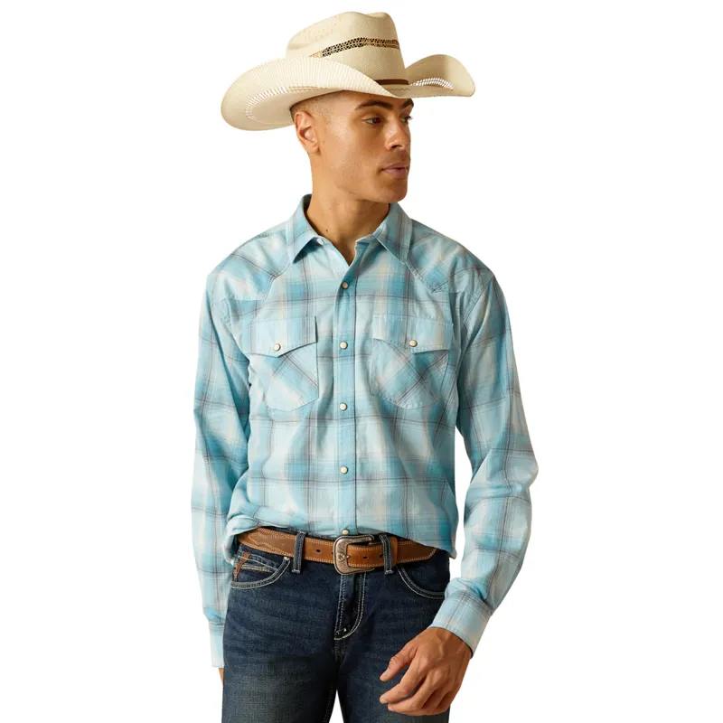 Ariat Men's Henryk Retro Fit Shirt - Crystal Blue