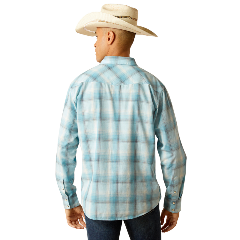Ariat Men's Henryk Retro Fit Shirt - Crystal Blue-1