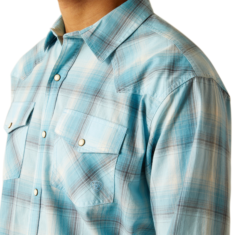 Ariat Men's Henryk Retro Fit Shirt - Crystal Blue-2