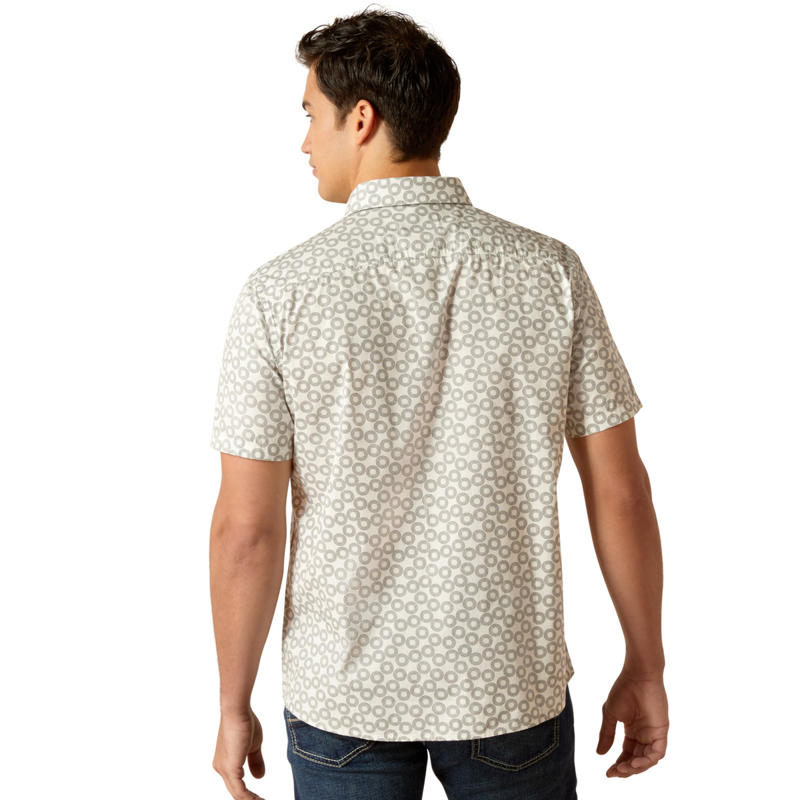 Ariat Men's Marc Stretch Modern Fit Shirt - Vanilla Ice-1