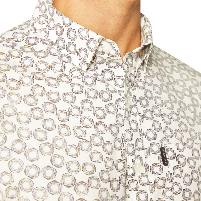 Ariat Men's Marc Stretch Modern Fit Shirt - Vanilla Ice-2