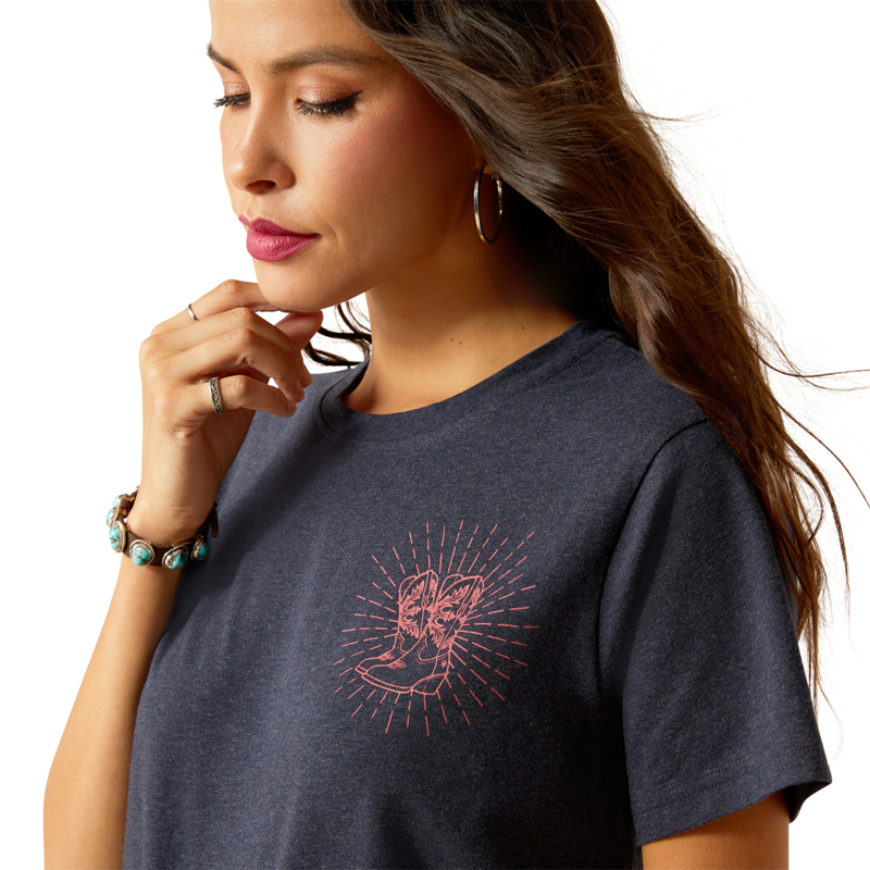 Ariat Women's Ariat Genuine T-Shirt - Admiralty Blue Heather-3