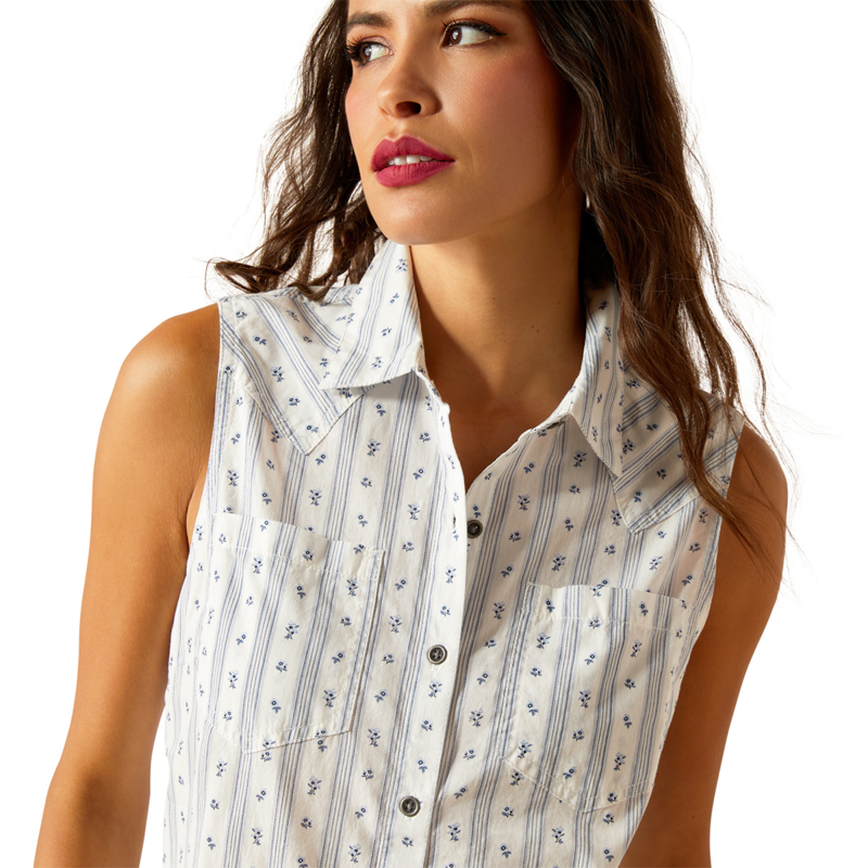 Ariat Women's Billie Jean Shirt - Mama's Floral Stripe-2