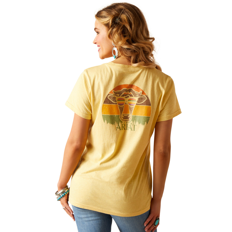 Ariat Women's Cow Sunset T-Shirt - Jojoba-1