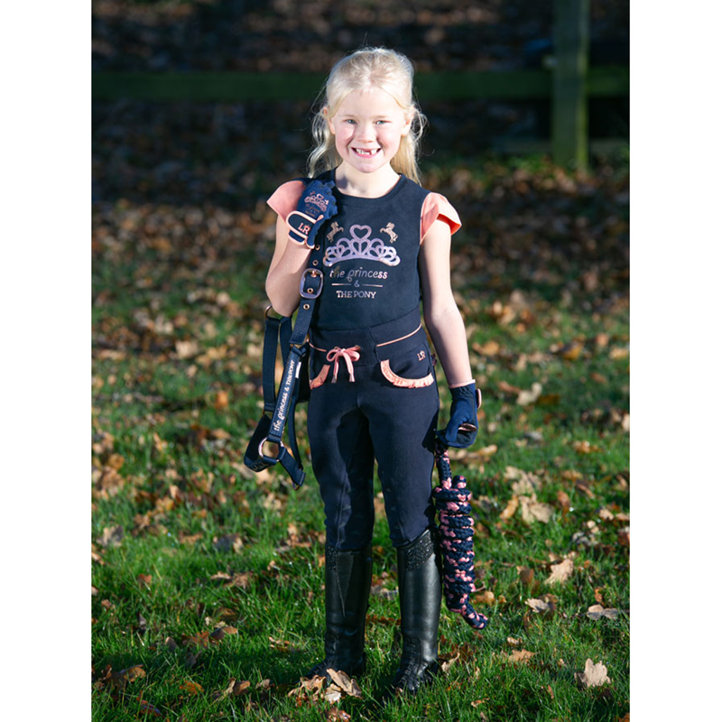 The Princess And The Pony T-Shirt By Little Rider - Navy/Peach-1