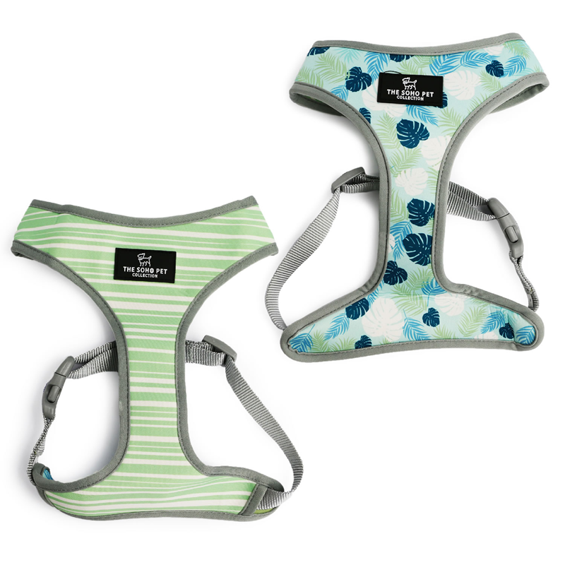 Ancol Soho Pet Harness Reversible - Stripe/Leaf