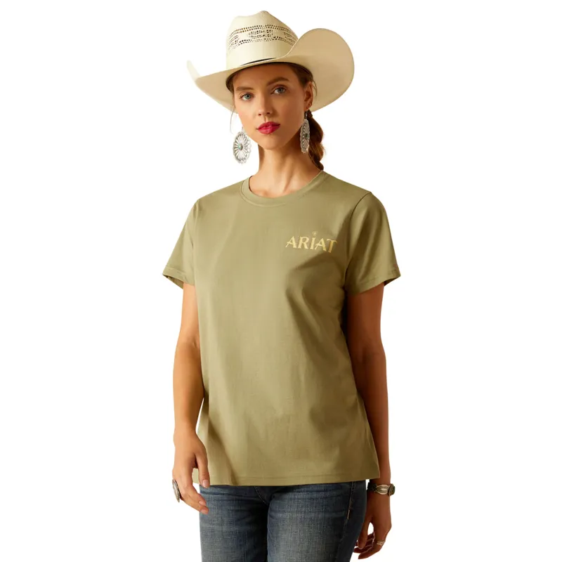 Ariat Women's Desert Scene T-Shirt - Oil Green